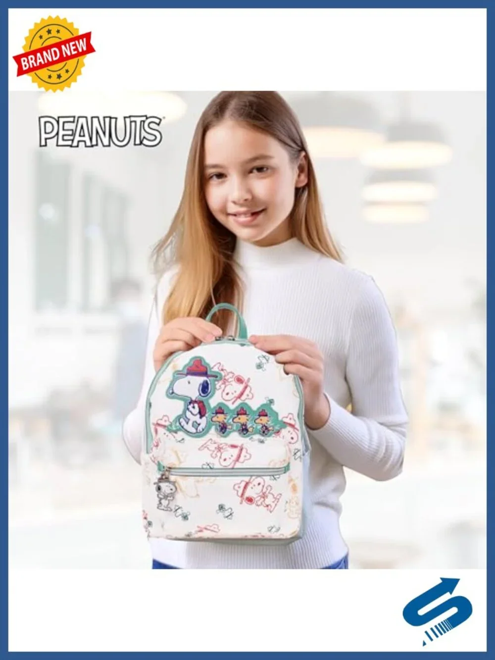Beagle Scout Snoopy Mini Backpack with Adjustable Straps - Polyurethane Pu